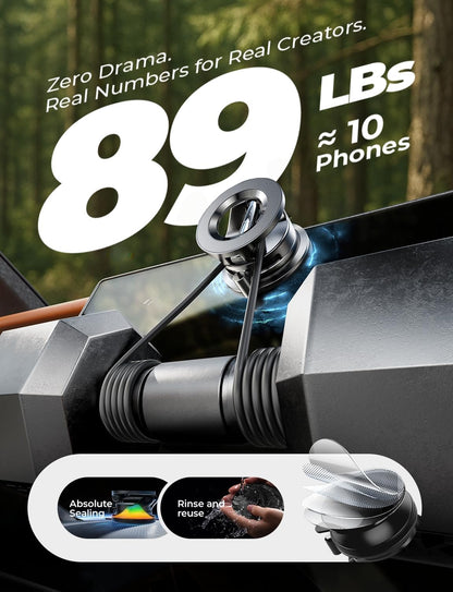 LISEN for iPhone 17 Pro Max Car Mount Vacuum MagSafe Car Mount, 360 Adjustable Suction Cup Magnetic Phone Holder, Garmin GPS for Windshield/Mirror/Kitchen/Gym for iPhone 17 16 15 14 Pro Max