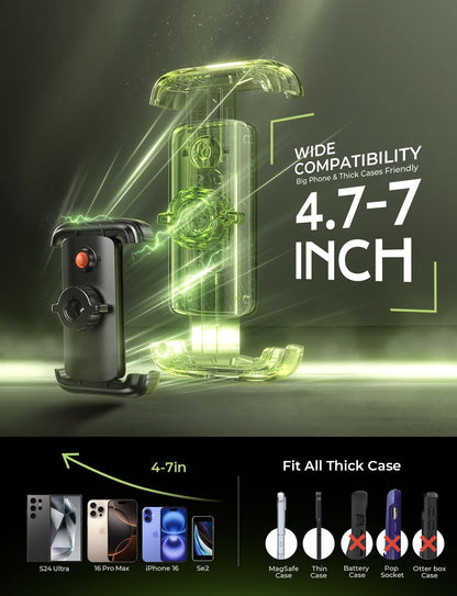 LISEN Bike Phone Holder, [Super Easy Install] Ultra Stable Motorcycle Phone Mount, Bicycle Handlebar Holder Mount for Adults Kids, Bike Bicycle Ebike Gear Accessories, for iPhone Samsung Google Pixel