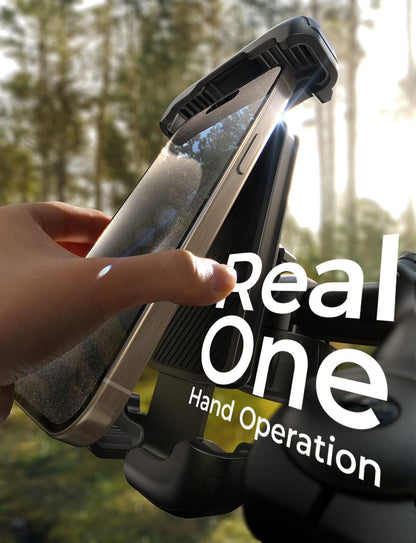 LISEN Bike Phone Holder, [Super Easy Install] Ultra Stable Motorcycle Phone Mount, Bicycle Handlebar Holder Mount for Adults Kids, Bike Bicycle Ebike Gear Accessories, for iPhone Samsung Google Pixel