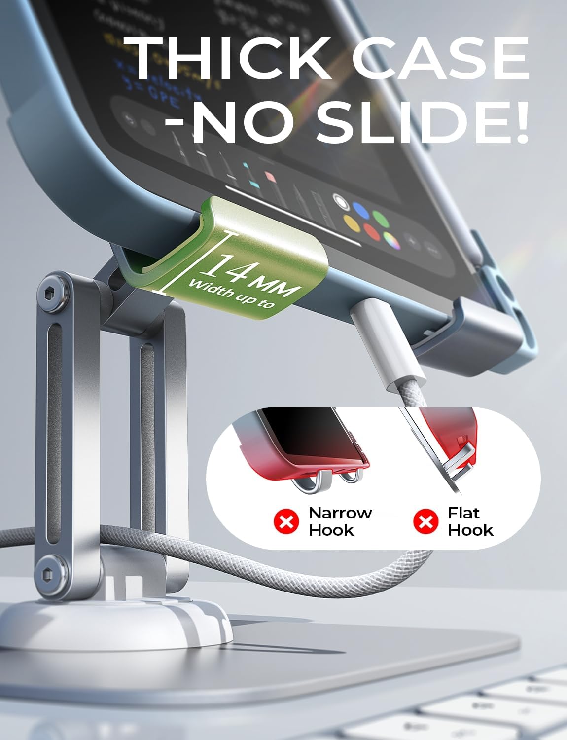 LISEN for iPad Stand for Desk,2025 Adjustable Tablet Stand Holder Metal iPad Holder Switch Mount,Desk Accessories for Women Men ipad Mount Kitchen Fits 4-12.9" Tablet/Monitor/Switch/iPhone/Kindle