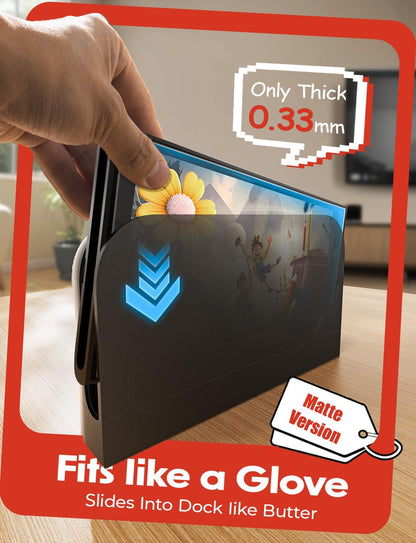 LISEN 2 Pack Matte Nintendo Switch 2 Screen Protector Anti-Glare | Auto Alignment Kit | Tempered Glass | Longest Durable | Full Coverage | Switch 2 Accessories