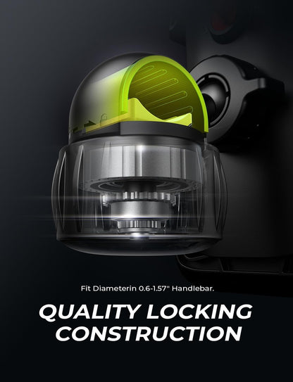 LISEN Bike Phone Holder, [Super Easy Install] Ultra Stable Motorcycle Phone Mount, Bicycle Handlebar Holder Mount for Adults Kids, Bike Bicycle Ebike Gear Accessories, for iPhone Samsung Google Pixel