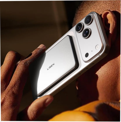 LISEN Ultra Slim MagSafe Portable Charger,5000mAh Wireless Card Slim MagSafe Battery Pack iPhone 17 Air Accessories,Magnetic Power Bank for iPhone 17 Pro Max Plus Air/16/15/14/13/12,Gifts for Men