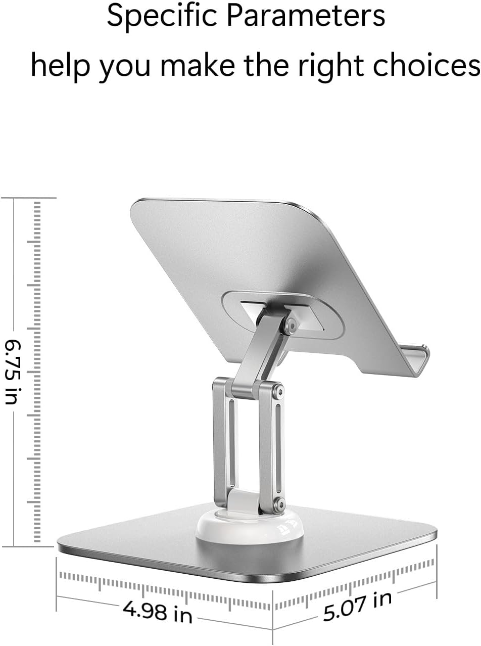 LISEN for iPad Stand for Desk,2025 Adjustable Tablet Stand Holder Metal iPad Holder Switch Mount,Desk Accessories for Women Men ipad Mount Kitchen Fits 4-12.9" Tablet/Monitor/Switch/iPhone/Kindle