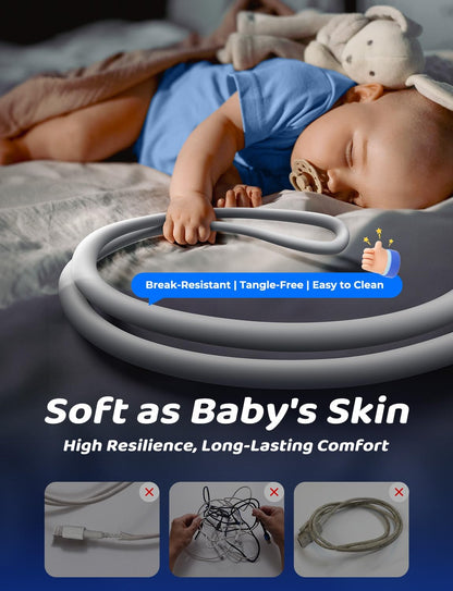 LISEN USB C to Lightning Cable, 240W 4 in 1 Charging Cable 6.6FT, Chubby USB A/C to C/Lightning with Light for iPhone Air 17 16 15 14 Pro/MacBook/iPad/Samsung/Switch 2, Multi Chargers for All Devices