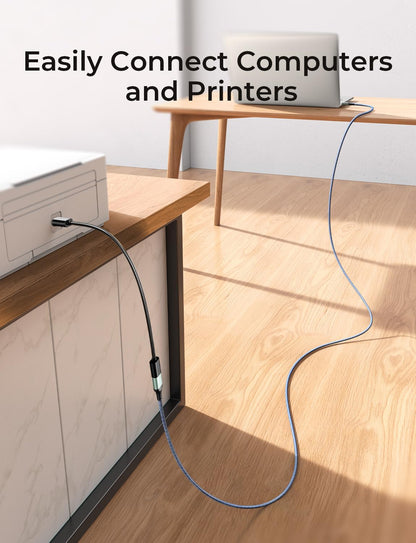 AINOPE 2 Pack USB Extensions Cable High Speed USB 3.0 Extension Cord Type A Male to Female Sturdy Braided Material Fast Data Transfer Compatible with USB Keyboard,Mouse,Flash Drive,Grey,6.6FT+6.6FT