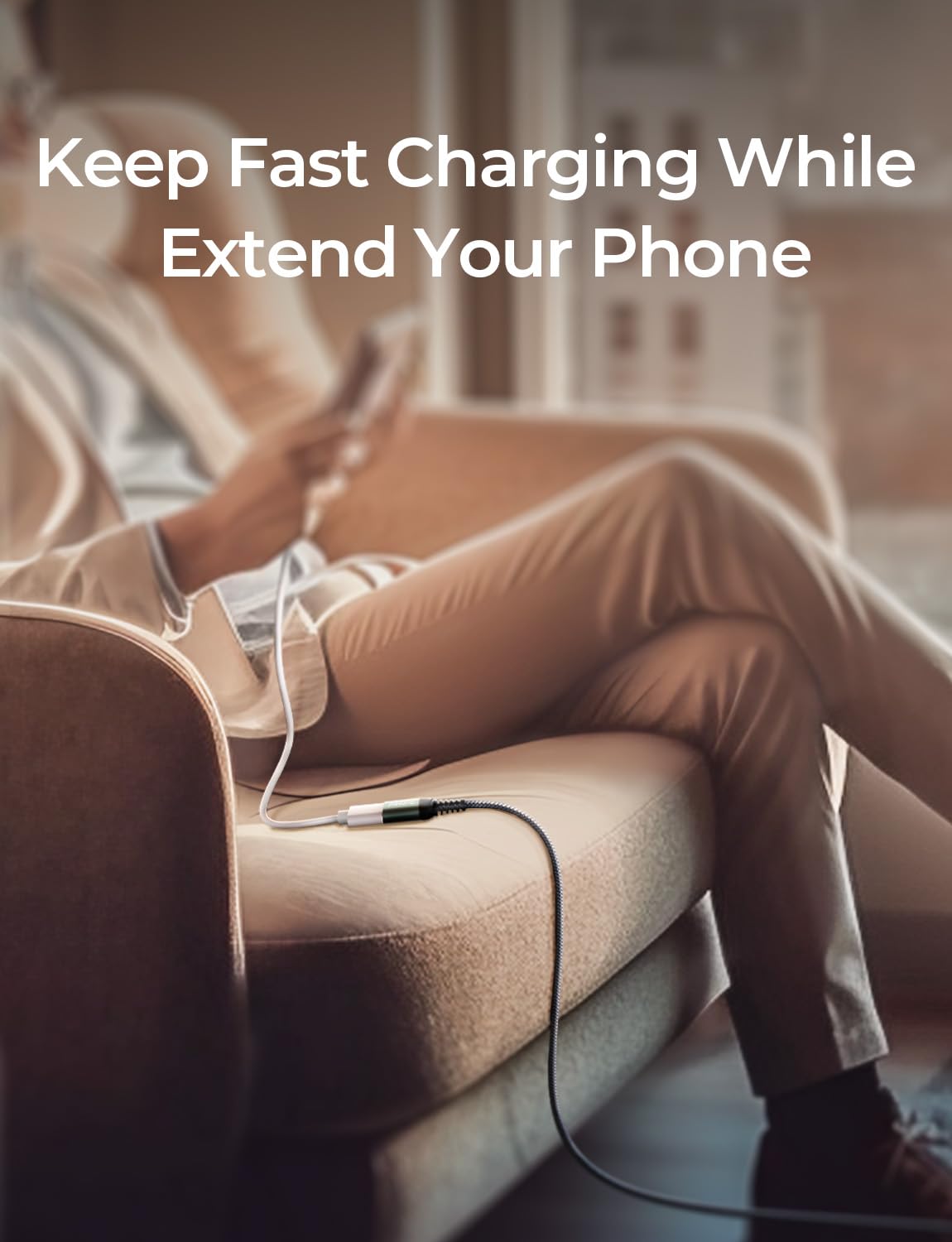 AINOPE 2 Pack USB Extensions Cable High Speed USB 3.0 Extension Cord Type A Male to Female Sturdy Braided Material Fast Data Transfer Compatible with USB Keyboard,Mouse,Flash Drive,Grey,6.6FT+6.6FT