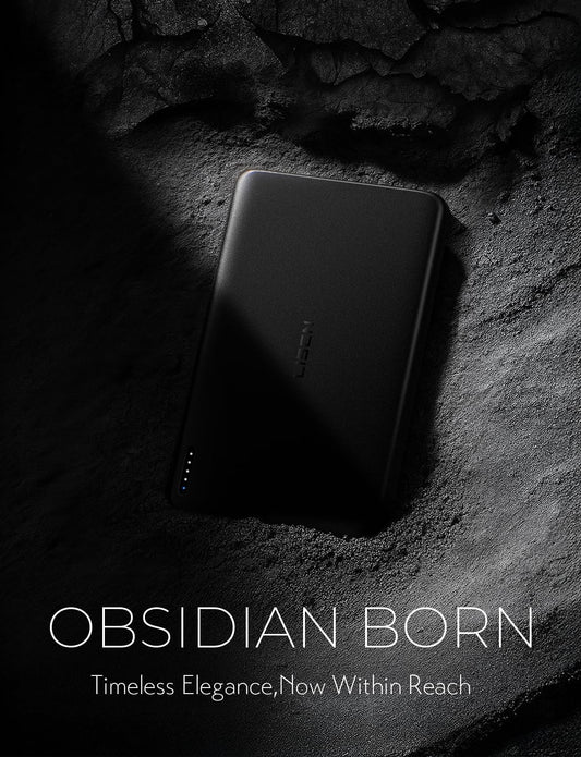 LISEN 0.3‘’ Ultra Slim MagSafe Portable Charger,5000mAh Wireless Card Slim MagSafe Battery Pack iPhone 17 Air Accessories,Magnetic Power Bank for iPhone 17 Pro Max Plus Air/16/15/14/13/12，Obsidian