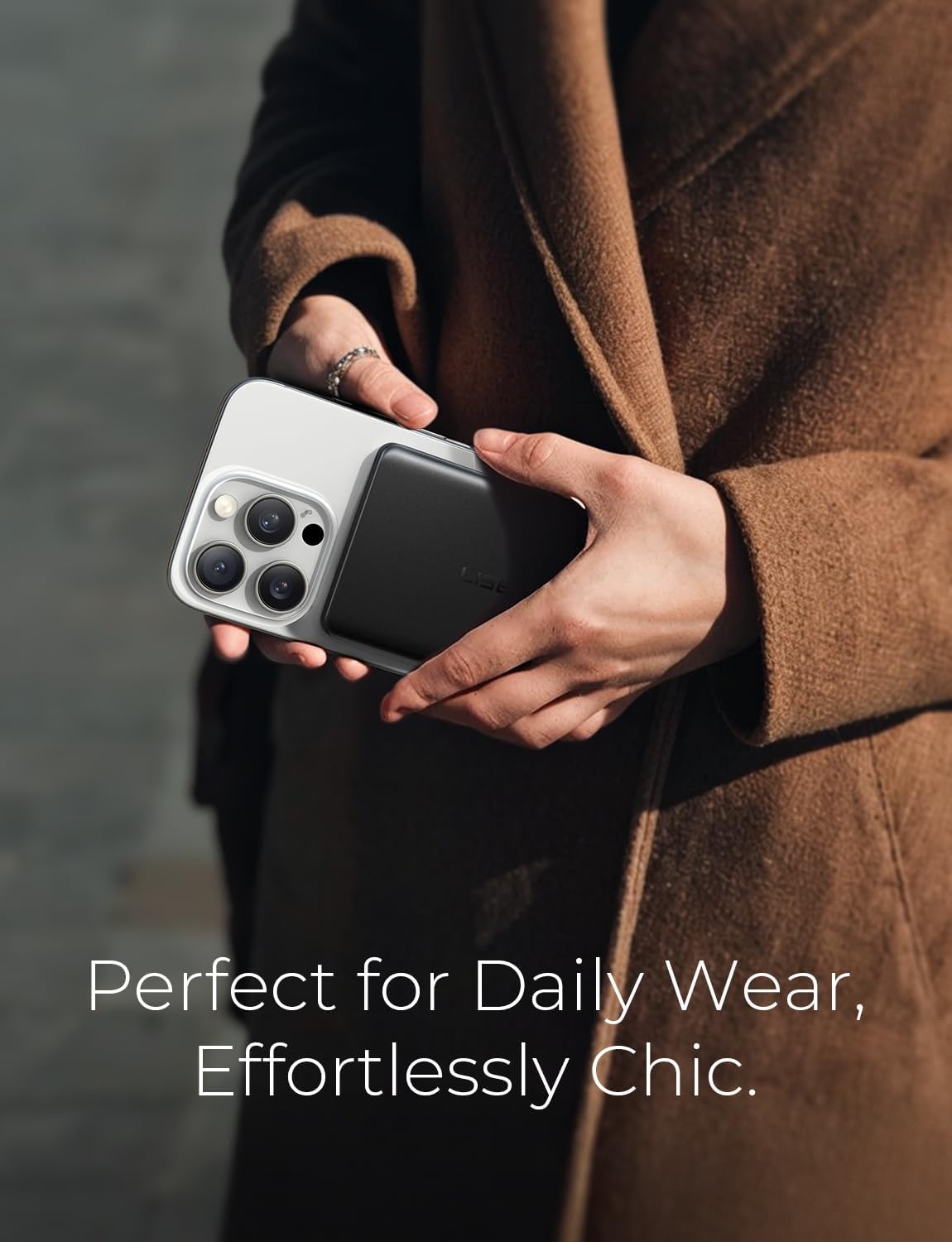 LISEN 0.3‘’ Ultra Slim MagSafe Portable Charger,5000mAh Wireless Card Slim MagSafe Battery Pack iPhone 17 Air Accessories,Magnetic Power Bank for iPhone 17 Pro Max Plus Air/16/15/14/13/12，Obsidian