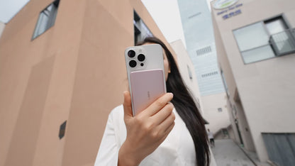 LISEN 0.3‘’ Ultra Slim MagSafe Portable Charger,5000mAh Wireless Card Slim MagSafe Battery Pack iPhone 17 Air Accessories,Magnetic Power Bank for iPhone 17 Pro Max Plus Air/16/15/14/13/12，Pink