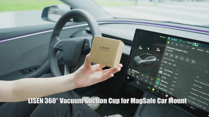 LISEN for iPhone 17 Pro Max Car Mount Vacuum MagSafe Car Mount, 360 Adjustable Suction Cup Magnetic Phone Holder, Garmin GPS for Windshield/Mirror/Kitchen/Gym for iPhone 17 16 15 14 Pro Max