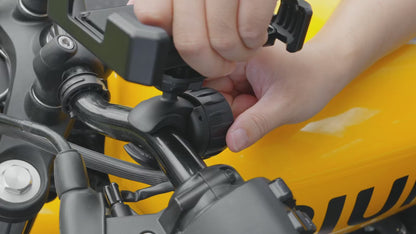 LISEN Motorcycle Phone Mount [2025 Upgrade] Bike Phone Mount- Motorcycle Handlebar Cell Phone Clamp, Scooter Phone Clip for iPhone 16 Pro Max/Plus, 15 Pro Max, S9 S10 and 4.7" to 6.8" Smartphones