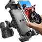 LISEN Motorcycle Phone Mount, [1s Quick Lock] [100mph Military Anti Shake], Dirt Bike Phone Holder, Electric Motorcycle Phone Holder Clamp for iPhone 17 16 15 Samsung Galaxy, All 4.6-7" Cell Phones