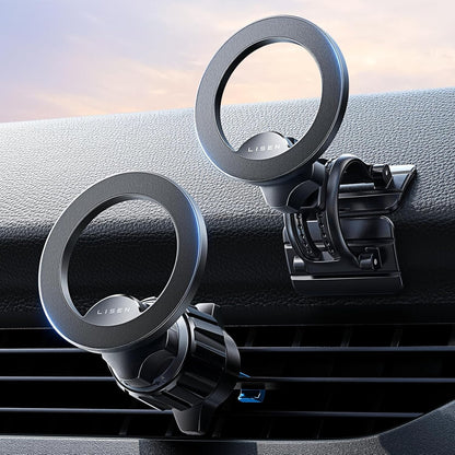 LISEN for MagSafe Car Mount Magnetic Car Phone Holder [95% Increase Magnetism] for iPhone 17 Your Car Accessories for Men Truck 360 Vent Phone Mount for Garmin GPS Fit iPhone 17 Pro Max Air 16 15