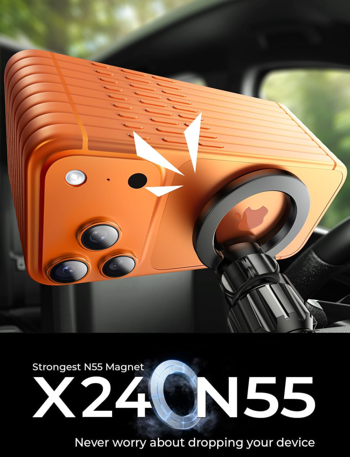 LISEN for MagSafe Car Mount Magnetic Car Phone Holder [95% Increase Magnetism] for iPhone 17 Your Car Accessories for Men Truck 360 Vent Phone Mount for Garmin GPS Fit iPhone 17 Pro Max Air 16 15