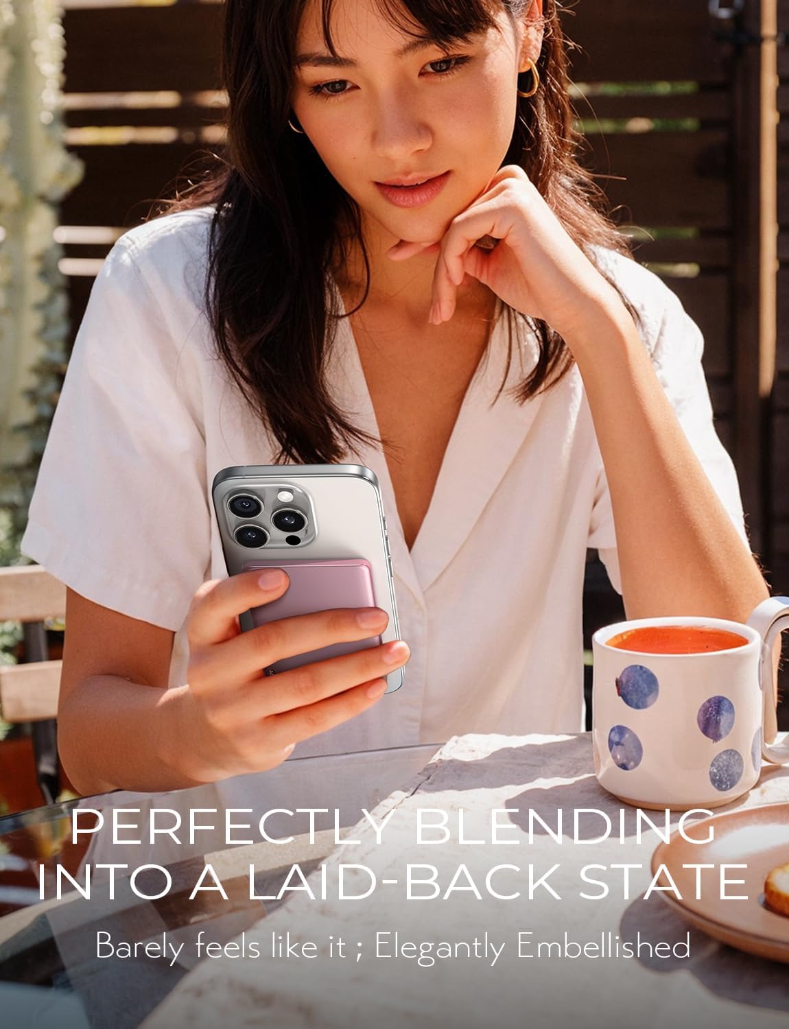 LISEN 0.3‘’ Ultra Slim MagSafe Portable Charger,5000mAh Wireless Card Slim MagSafe Battery Pack iPhone 17 Air Accessories,Magnetic Power Bank for iPhone 17 Pro Max Plus Air/16/15/14/13/12，Pink