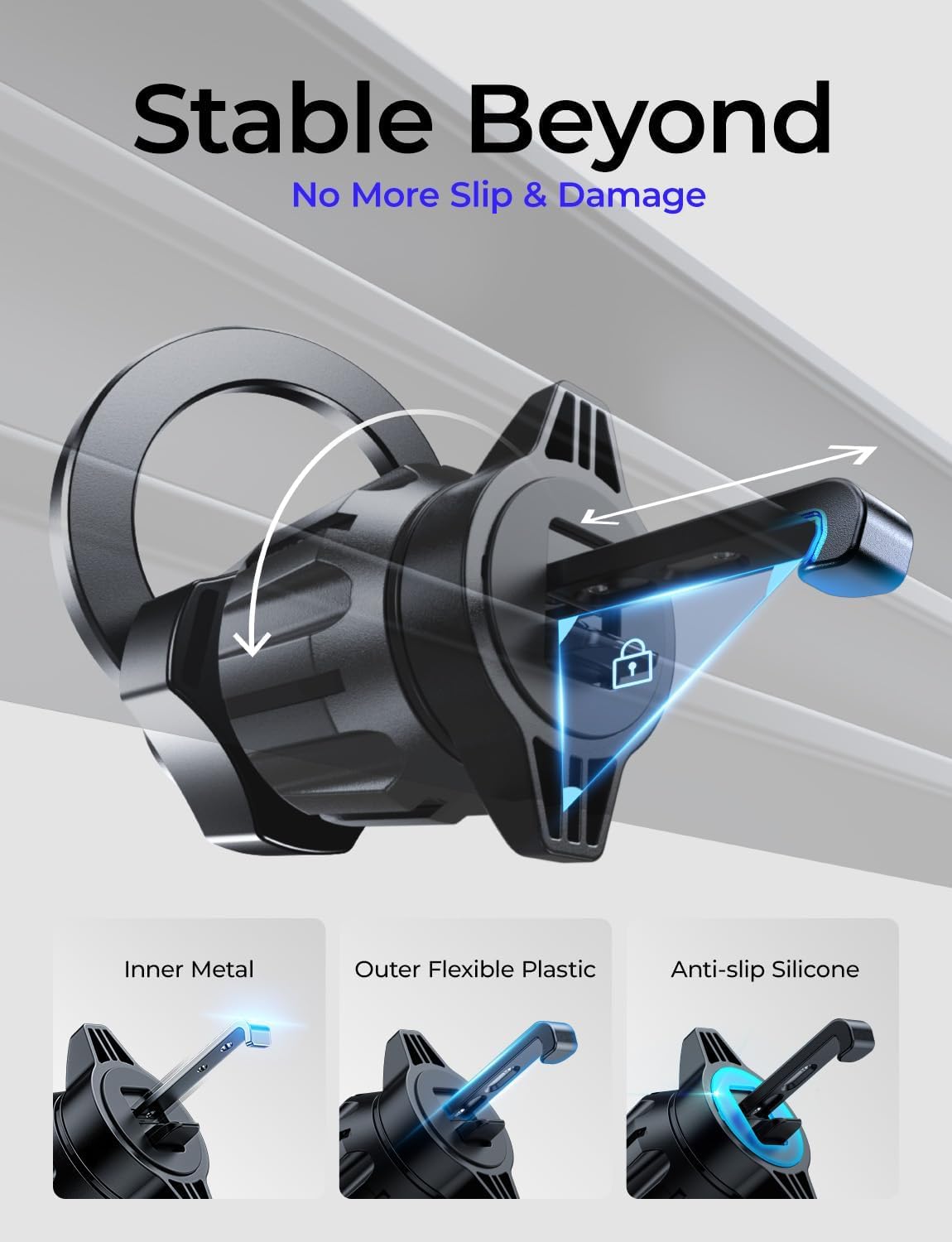 LISEN for MagSafe Car Mount Magnetic Car Phone Holder [95% Increase Magnetism] for iPhone 17 Your Car Accessories for Men Truck 360 Vent Phone Mount for Garmin GPS Fit iPhone 17 Pro Max Air 16 15